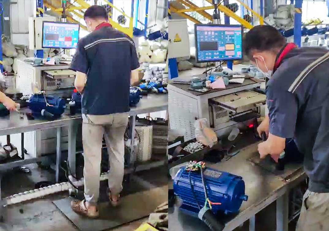 三相電機檢測系統(tǒng)應用現場