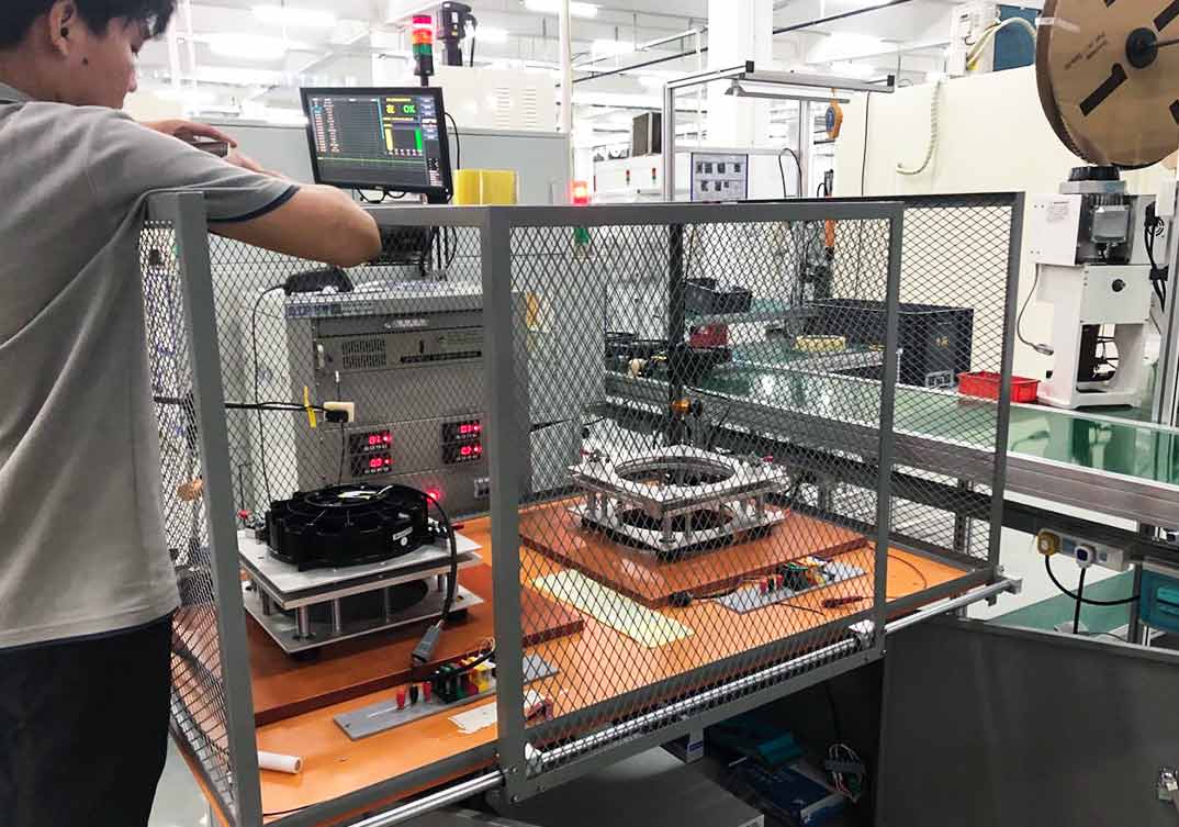 風機電機檢測系統(tǒng)應用現場
