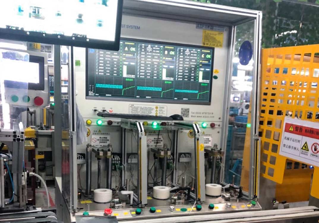 直流無刷電機檢測系統(tǒng)應用現場